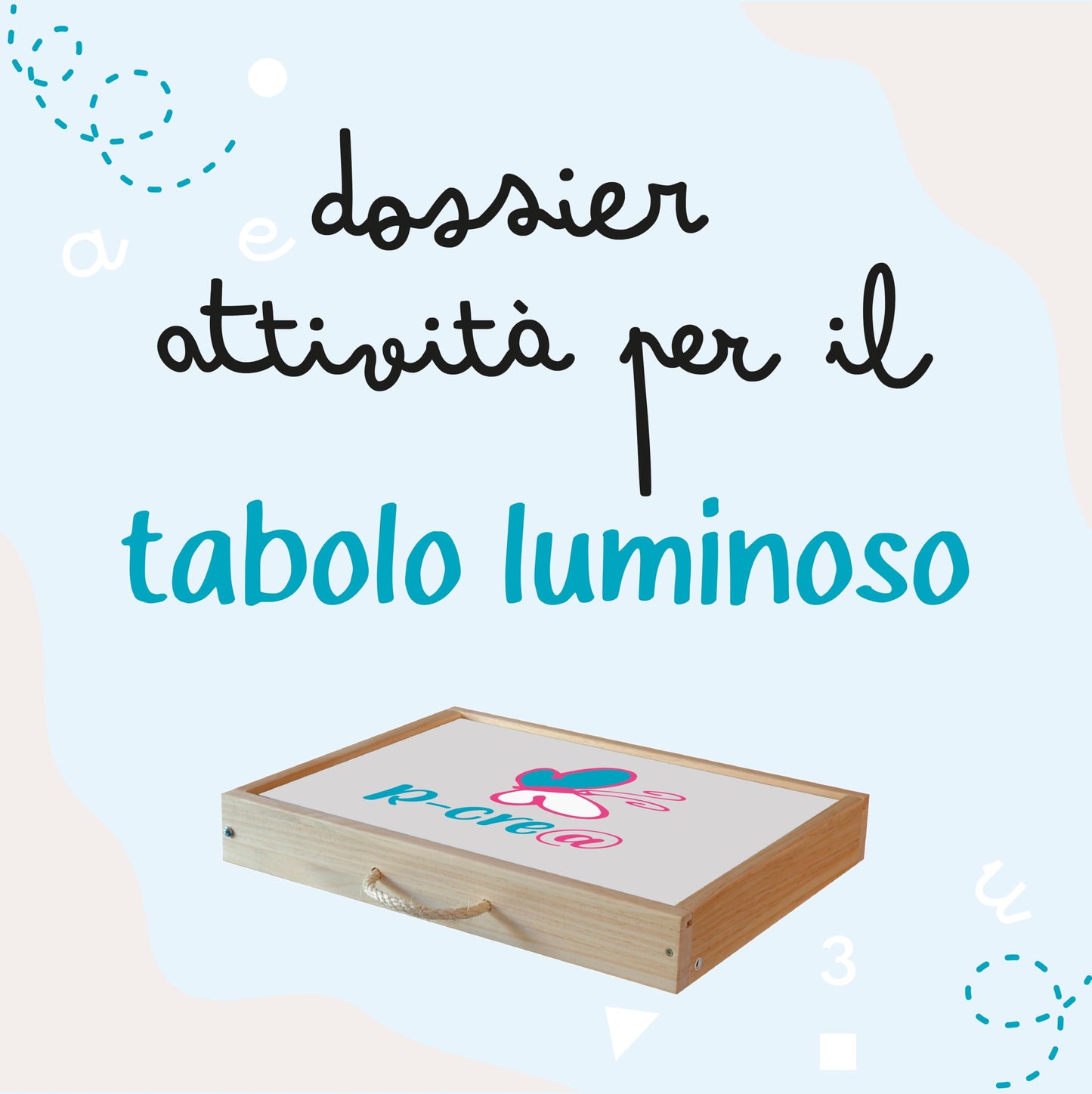 R-CRE@ – Montessori-Leuchttisch RGB 48x37x7 cm mit Aktivitätsheft | Mehrfarbige LED mit Fernbedienung | Zertifiziert (AIJU + Univ. Murcia) | Sensorischer Lichttisch für Kinder | Kreatives Lernen