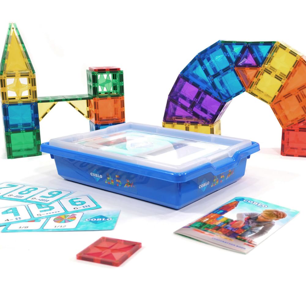 Coblo Classic XL 100-teilig - Magnetisches Spielzeug - Montessori-inspiriertes Baukastensystem - Ideal für Klassenraum und Zuhause - Für Kinder von 3 bis 12 Jahren