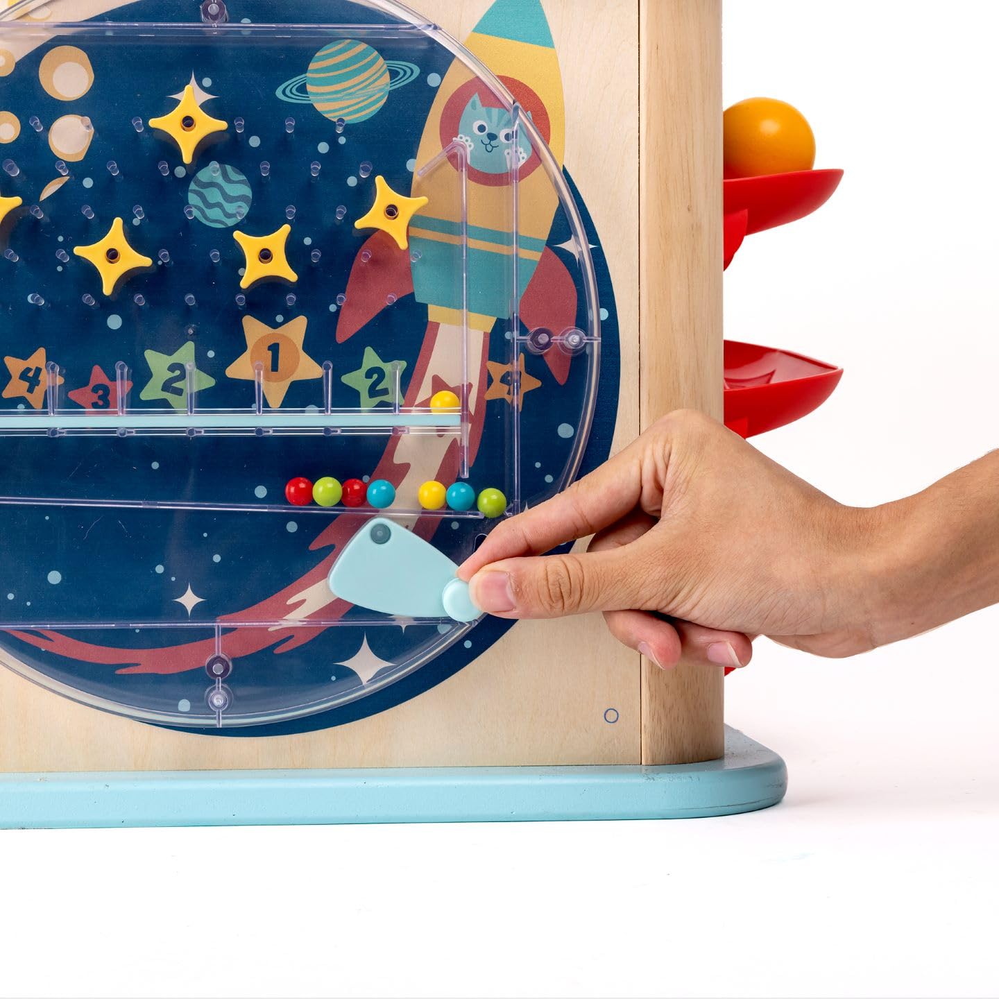 Hape Magischer Motorikwürfel, Motorikspielzeug, mit Sound-Funktion, ab 12 Monaten